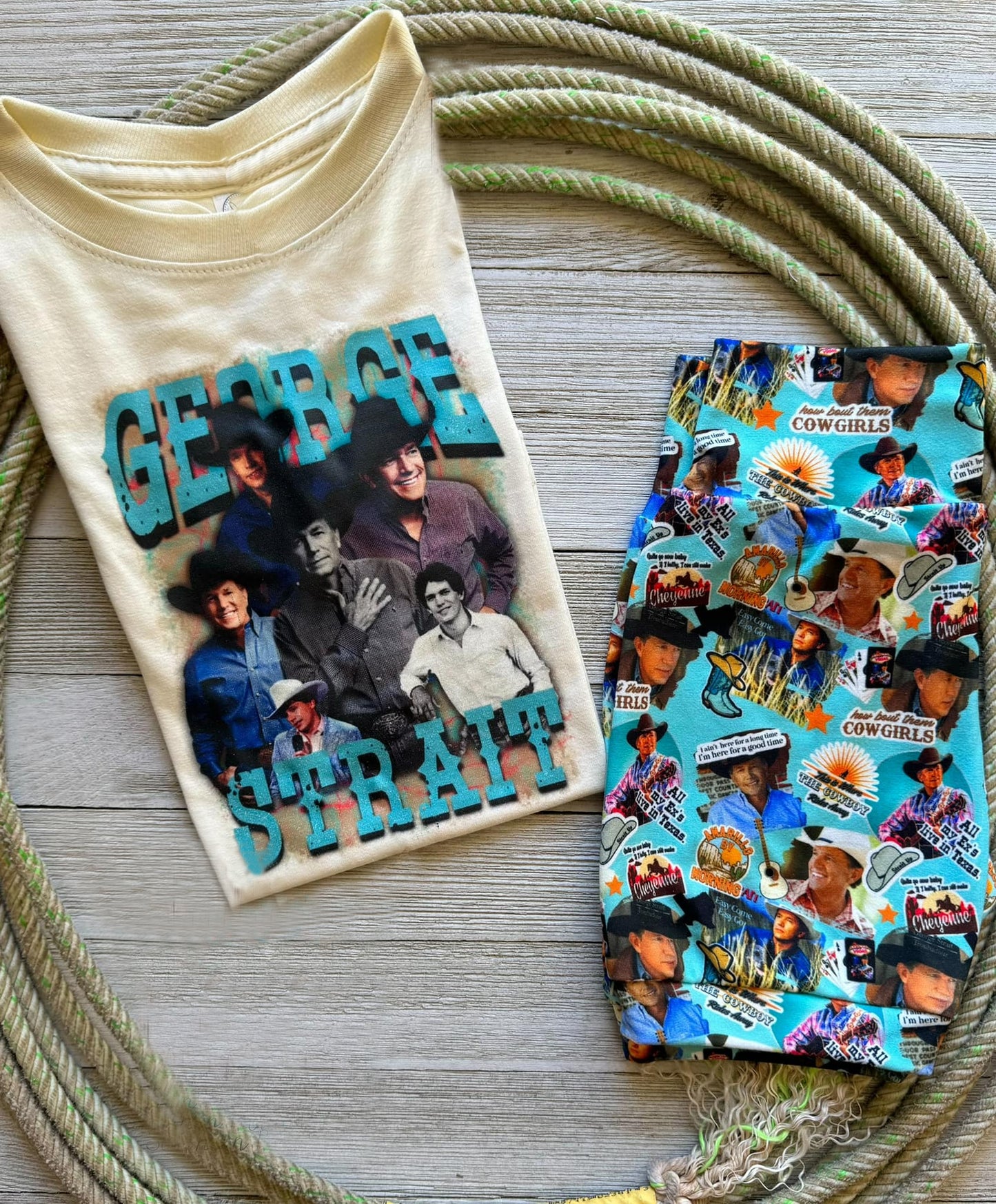 (Custom Design Preorder MOQ 5) Cowgirls Singer Print Kids Summer Clothes Set