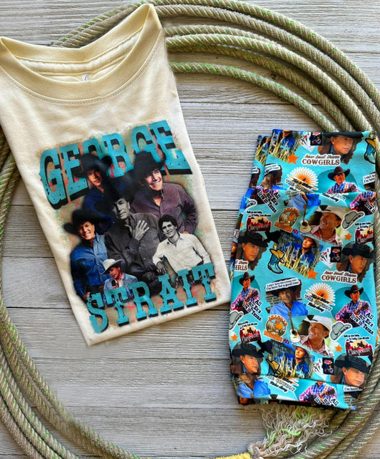 (Custom Design Preorder MOQ 5) Cowgirls Singer Print Kids Summer Clothes Set