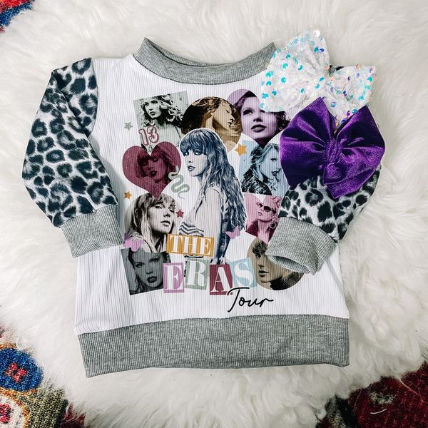 (Custom Design Preorder MOQ 5) Singer Swiftie Print Girls Tee Shirts Top