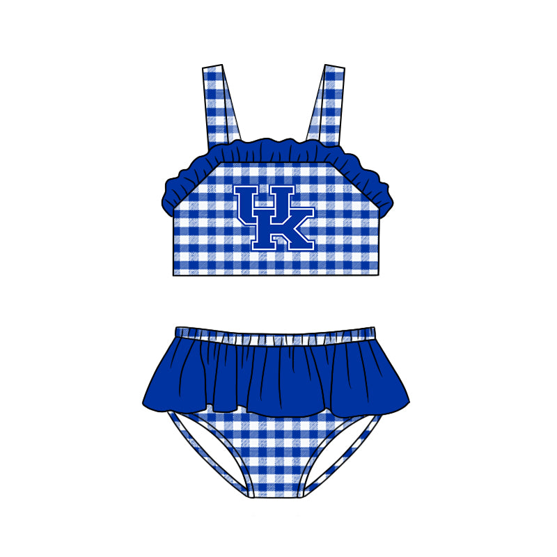 (Custom Design Preorder MOQ 5)  Team's UK Print Girls 2 Pieces Swimsuits