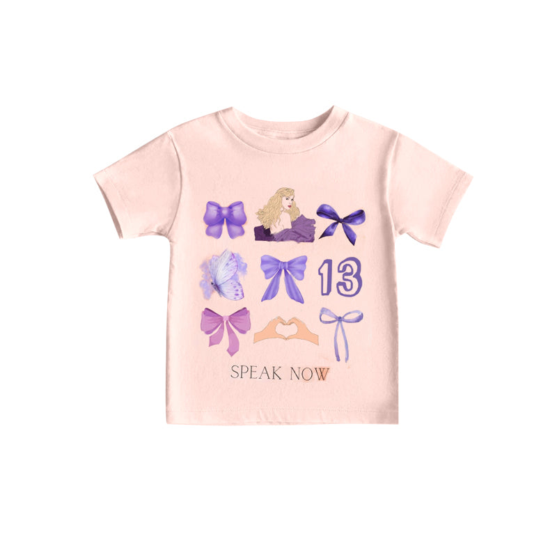(Custom Design Preorder MOQ 5)  Singer Swiftie Speak Now Girls Summer Tee Shirts Top
