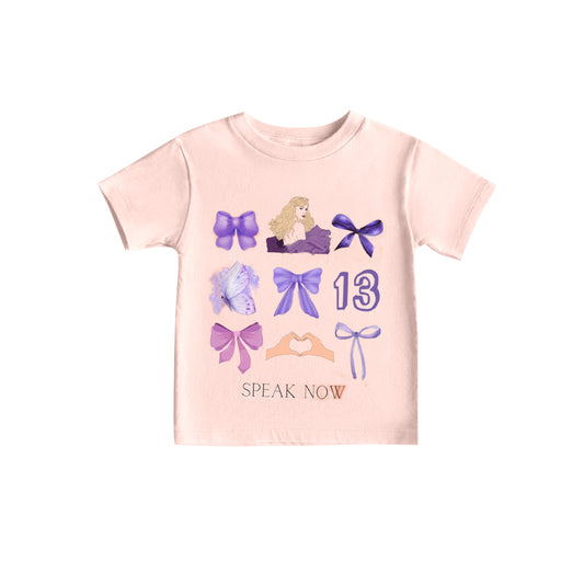 (Custom Design Preorder MOQ 5)  Singer Swiftie Speak Now Girls Summer Tee Shirts Top