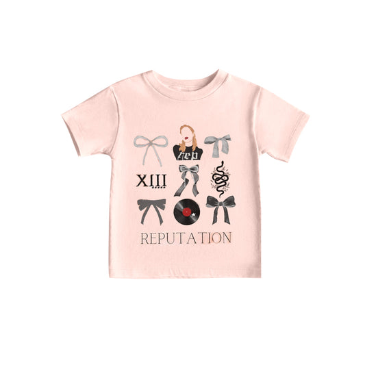 (Custom Design Preorder MOQ 5)  Singer Swiftie Reputation Girls Summer Tee Shirts Top