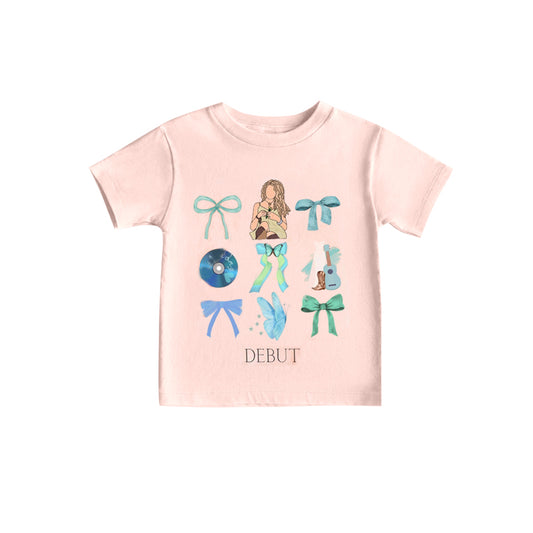 (Custom Design Preorder MOQ 5)  Singer Swiftie Debut Girls Summer Tee Shirts Top