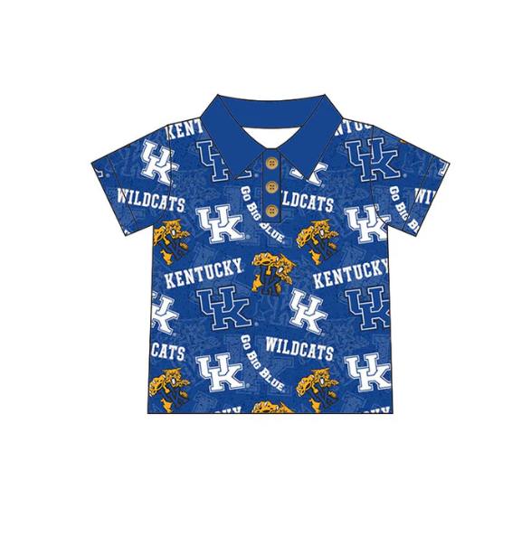 (Custom Design Preorder MOQ 5) Team's UK Print Boys Summer Polo Tee Shirts Top