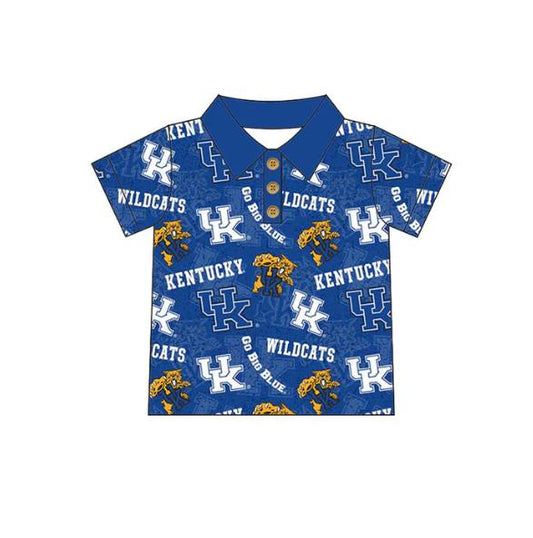 (Custom Design Preorder MOQ 5) Team's UK Print Boys Summer Polo Tee Shirts Top