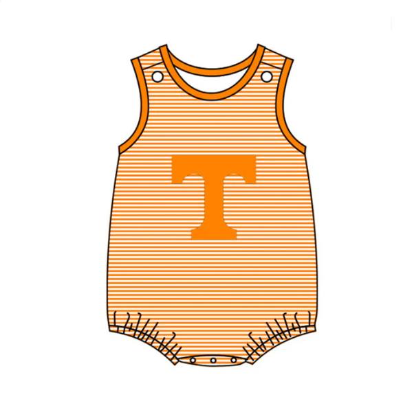 (Custom Design Preorder MOQ 5)  Team's Tennessee Print Baby Boys Summer Romper