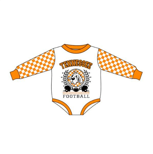 (Custom Design Preorder MOQ 5)  Team's Tennessee Print Baby Boys Romper