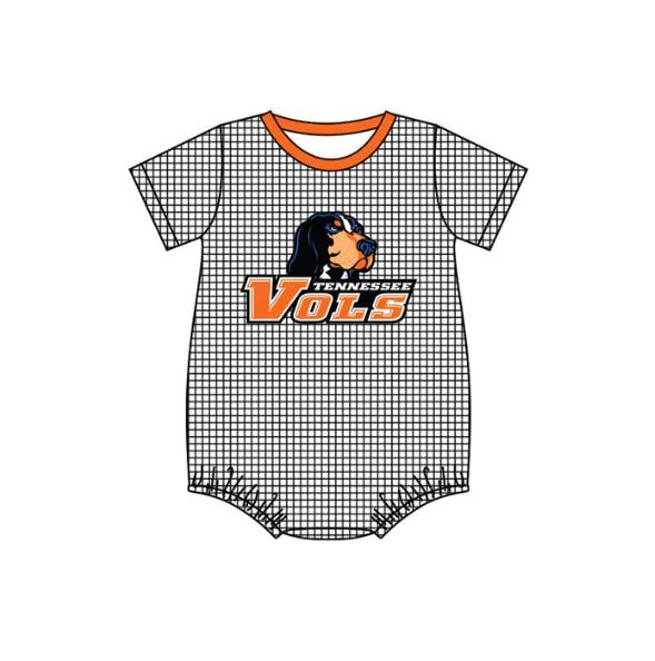 (Custom Design Preorder MOQ 5)  Team's Tennessee Print Baby Boys Summer Romper