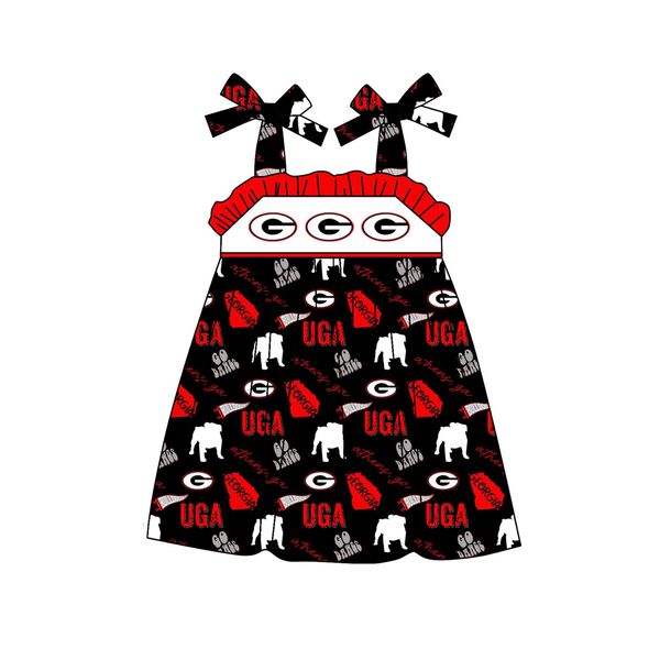 (Custom Design Preorder MOQ 5) Team's G Print Girls Knee Length Summer Dress