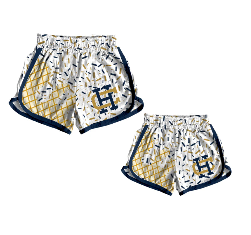 (Custom Design Preorder MOQ 5 Each Design) Team's CH Sprinkles Print Summer Bottom Shorts Mom and Me Matching Clothes