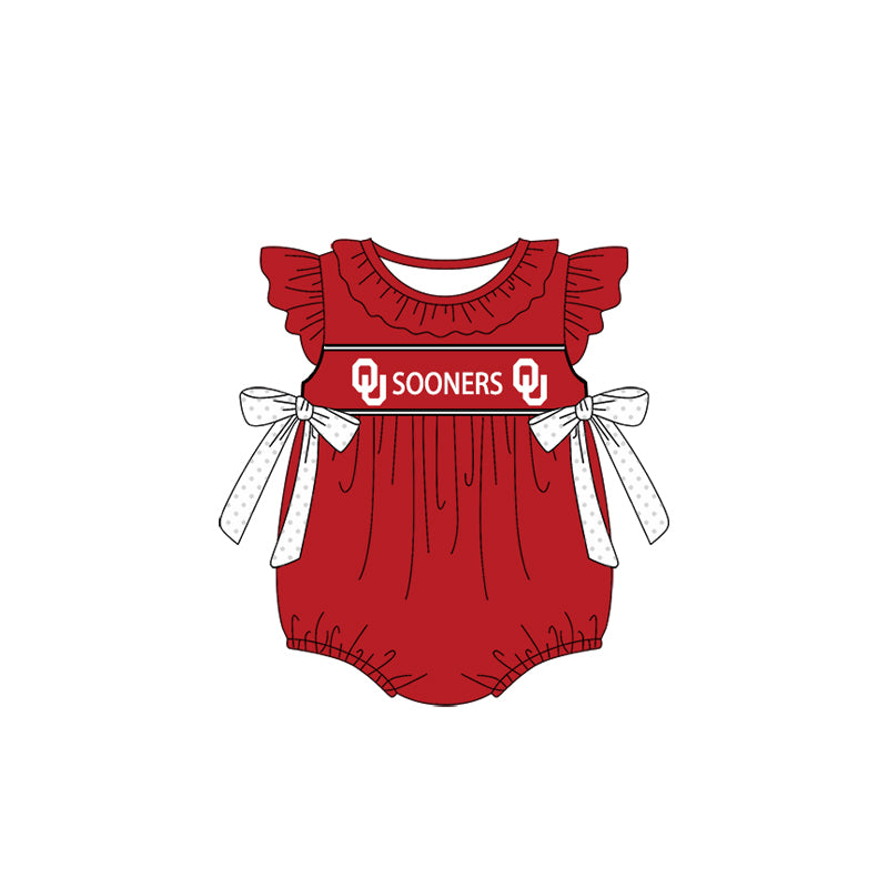 1.7(Custom Design Preorder MOQ 5 Each Design) Team's SOONERS Print Kids Summer Matching Clothes Sibling Wear