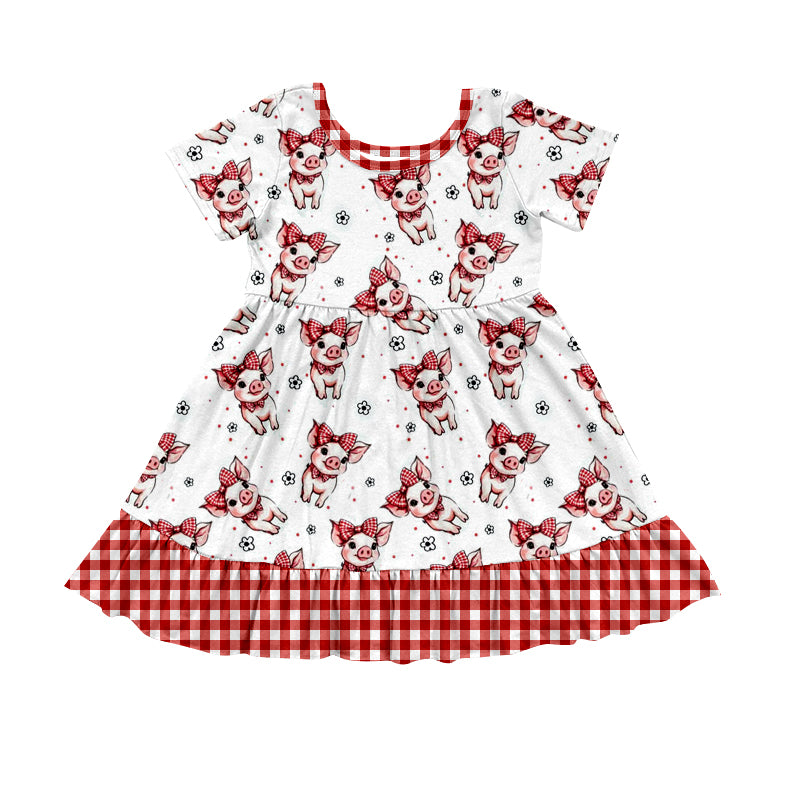 (Custom Design Preorder MOQ 5 Each Design) Pig Flowers Print Family Summer Matching Clothes