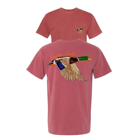 (Custom Design Preorder MOQ 5) Duck Print Pocket Hunting Adult Short Tee Shirts Top
