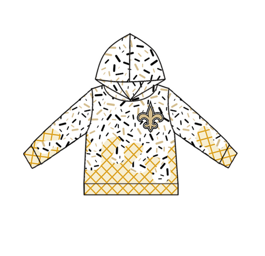(Custom Design Preorder MOQ 5) Team's Anchor Sprinkles Print Kids Long Sleeve Hoodie Top