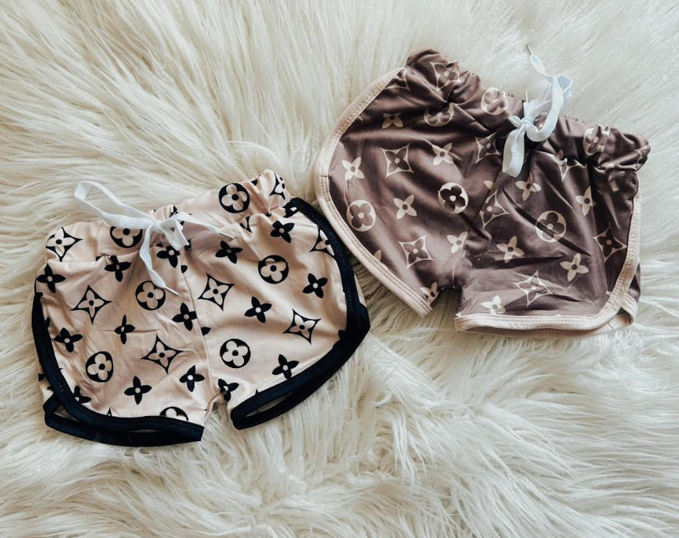 (Custom Design Preorder MOQ 5)  Flowers Print Girls Summer Bottom Sports Shorts