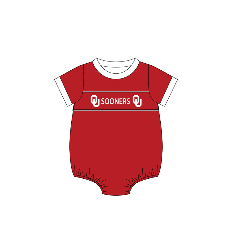 1.7(Custom Design Preorder MOQ 5 Each Design) Team's SOONERS Print Kids Summer Matching Clothes Sibling Wear