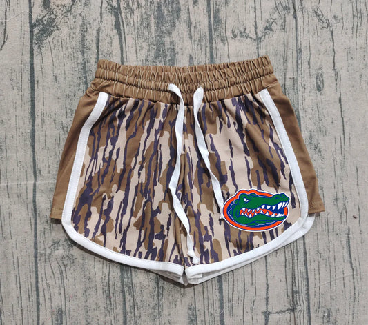 (Custom Design Preorder MOQ 5 Each Item) Team's Florida Camo Print Summer Bottom Shorts Mom and Me Matching Clothes