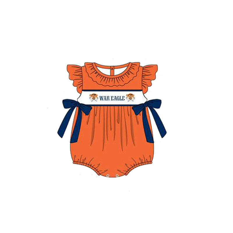 1.7(Custom Design Preorder MOQ 5 Each Design) Team's WAR EAGLE Print Kids Summer Matching Clothes Sibling Wear