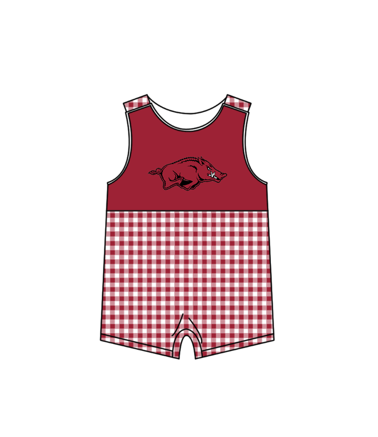 (Custom Design Preorder MOQ 5 Each Item) Team's Arkansas Print Kids Summer Matching Clothes Sibling Wear