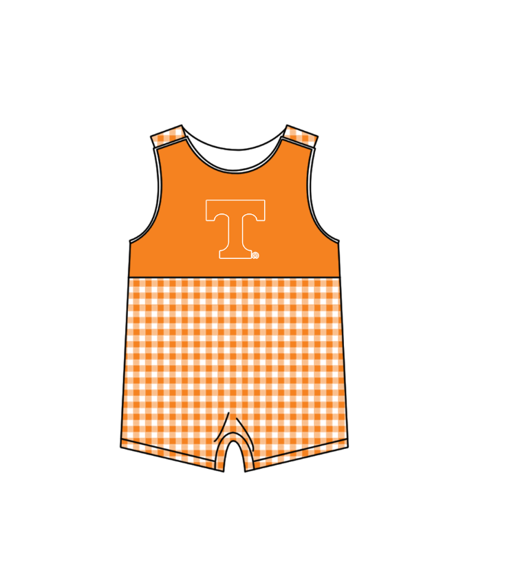 (Custom Design Preorder MOQ 5 Each Item) Team's Tennessee Print Kids Summer Matching Clothes Sibling Wear