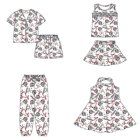 (Custom Design Preorder MOQ 5 Each Item)Team's Bulldogs Print Family Matching Clothes