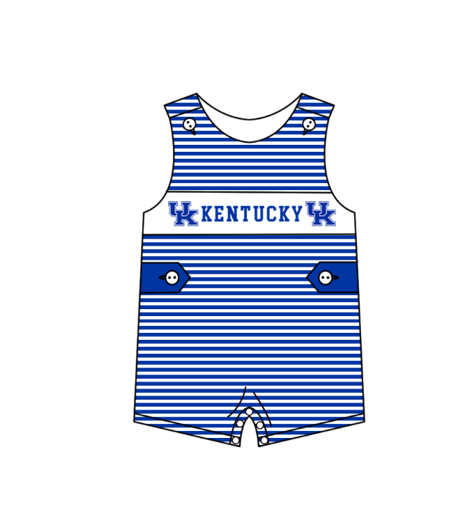 (Custom Design Preorder MOQ 5 Each Item) Team's Kentucky Print Kids Summer Matching Clothes Sibling Wear