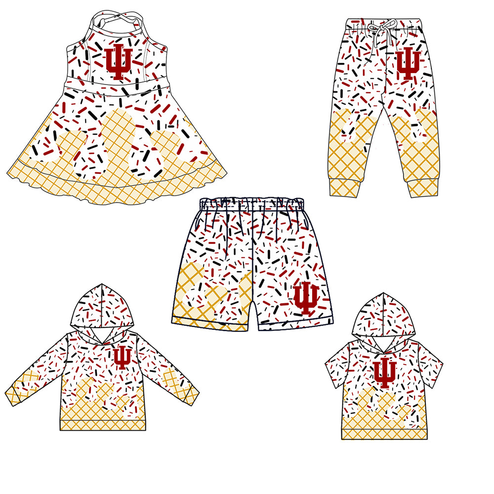 (Custom Design Preorder MOQ 5 Each Item)Team's UI Sprinkles Print Sibling Matching Clothes