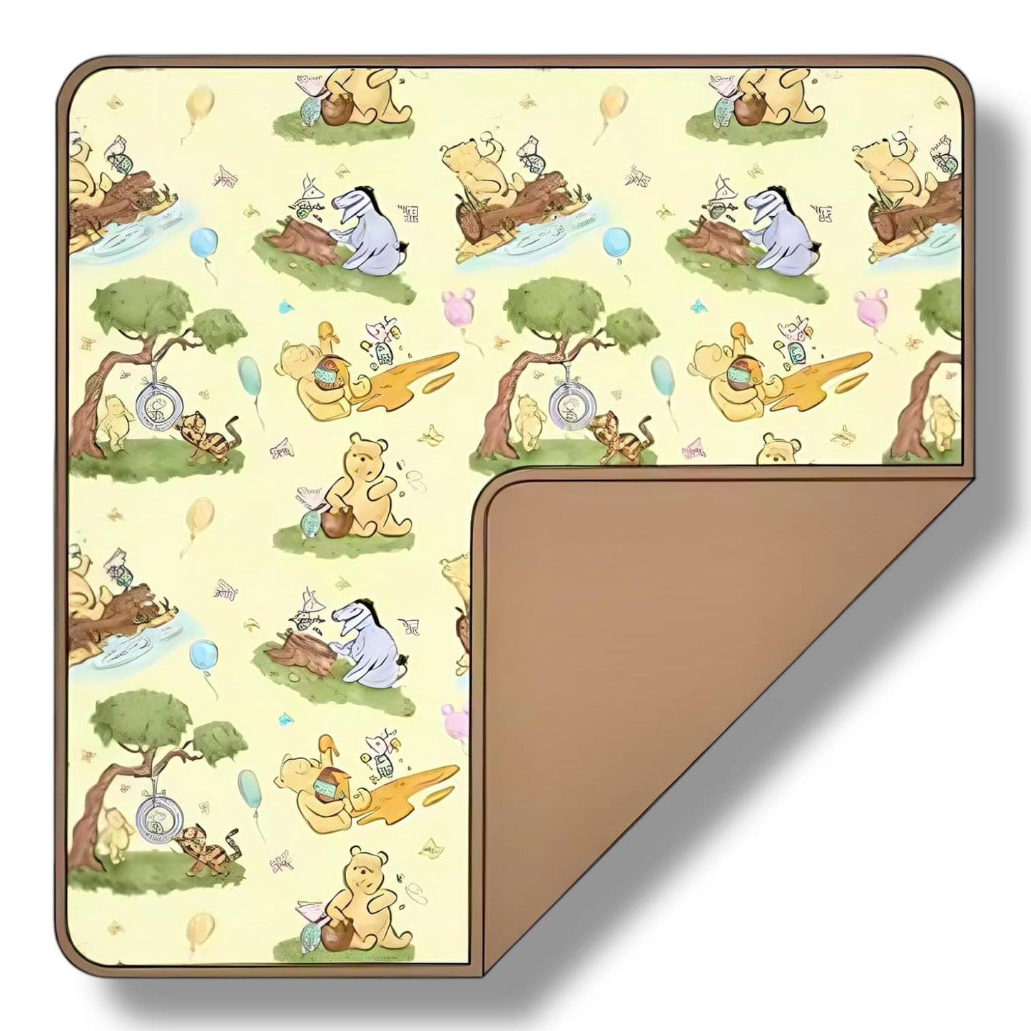 (Custom Design Preorder MOQ 5) Cartoon Bear Pooh Print Baby Minky Blanket