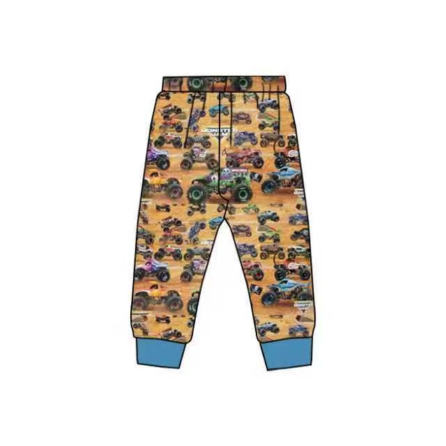 (Custom Design Preorder MOQ 5) Monster Trucks Print Boys Bottom Pants