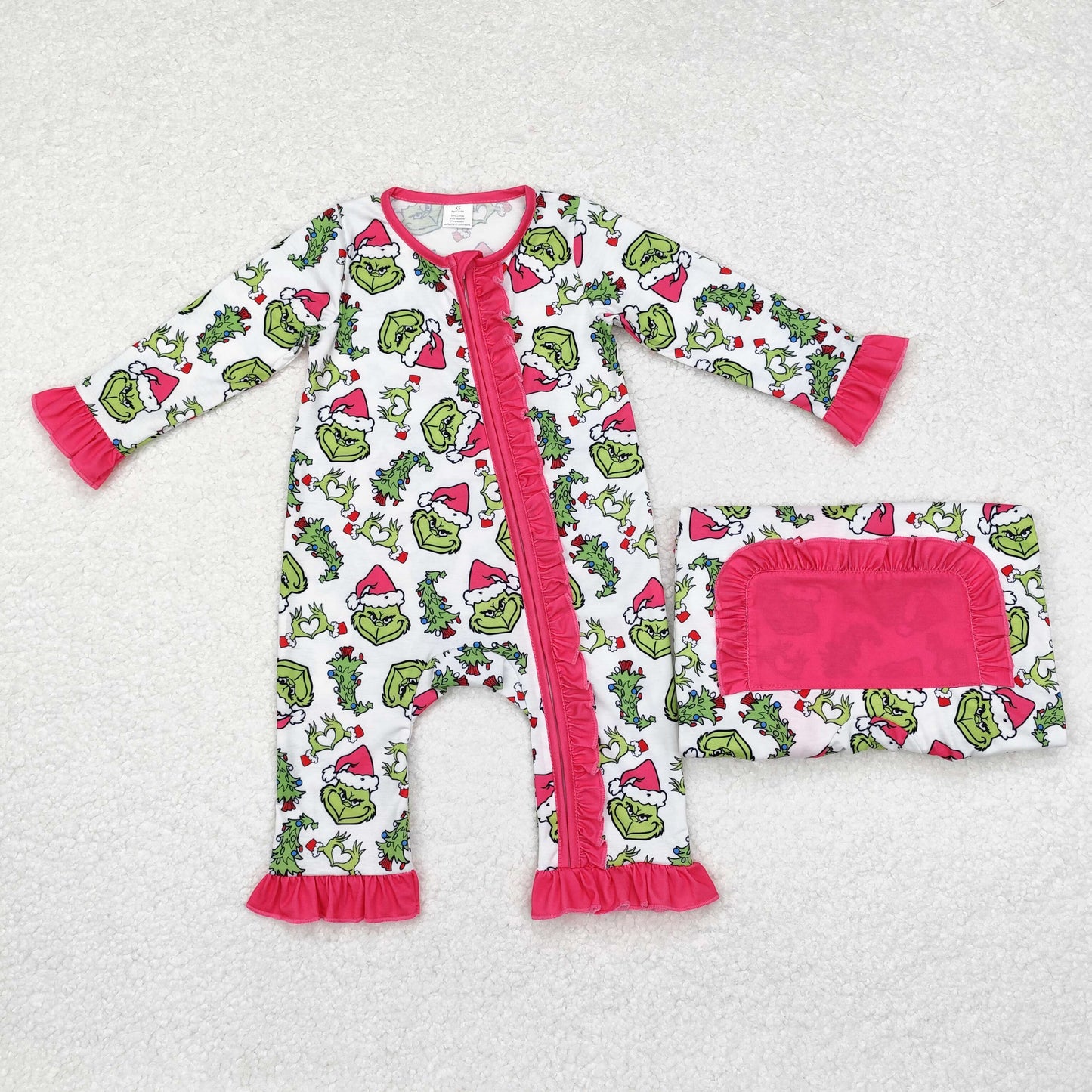 Green Frog Face Print Family Christmas Pajamas Matching Clothes