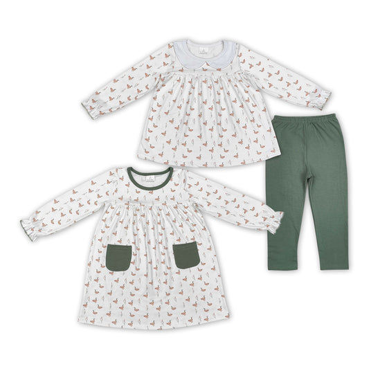 Duck Print Sisters Matching Clothes