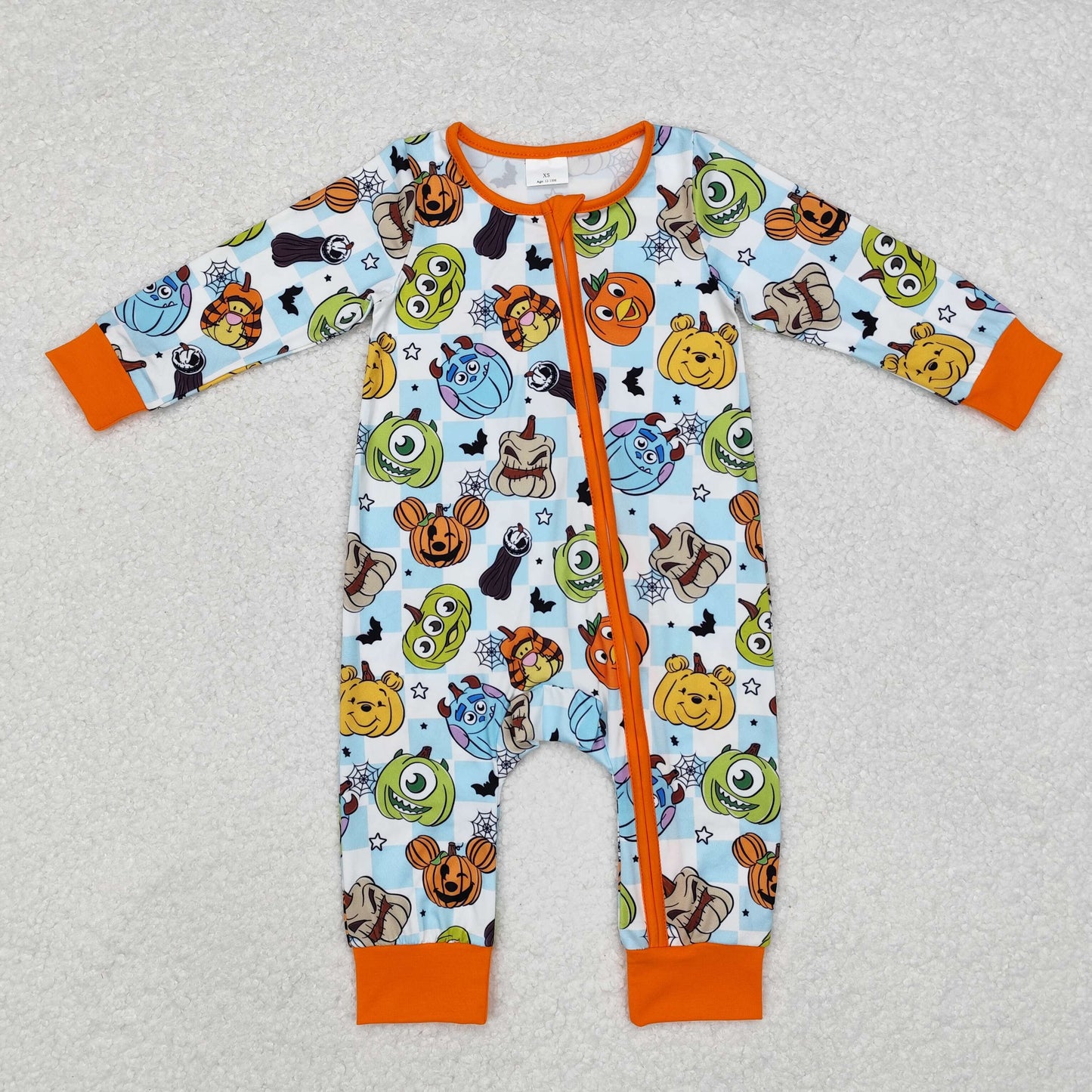 Cartoon Figure Pumpkin Print Sibling Halloween Matching Clothes