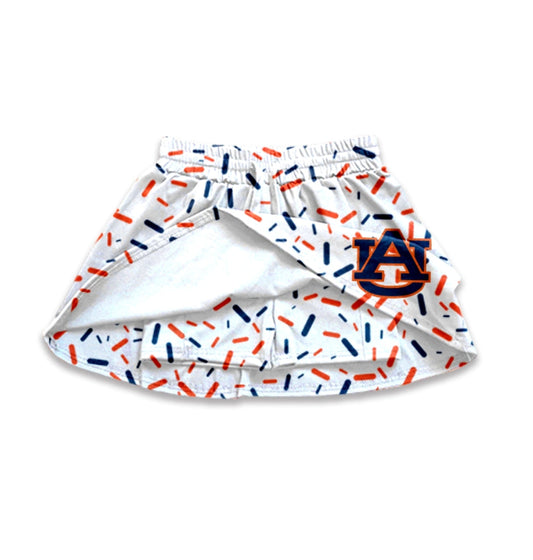 (Custom Design Preorder MOQ 5) Team's Auburn Sprinkles Girls Bottom Skirts Shorts