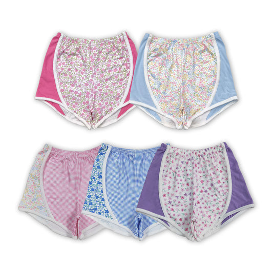 5 Colors Flowers Print Girls Summer Bottom Shorts Sisters Wear
