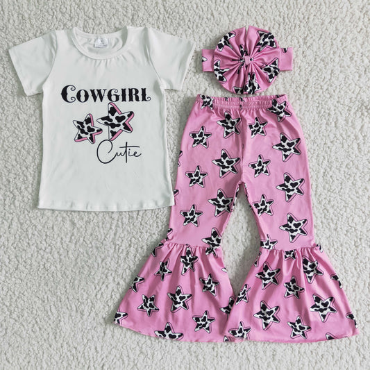 (Promotion)Cowgirl cutie shirt star pants girls western clothes  GSPO0044