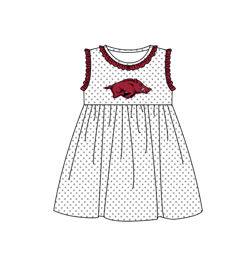 (Custom Design Preorder MOQ 5 Each Item) Team's Arkansas Print Kids Summer Matching Clothes Sibling Wear
