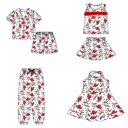 (Custom Design Preorder MOQ 5 Each Item)Team's EP Eagles Print Family Matching Clothes