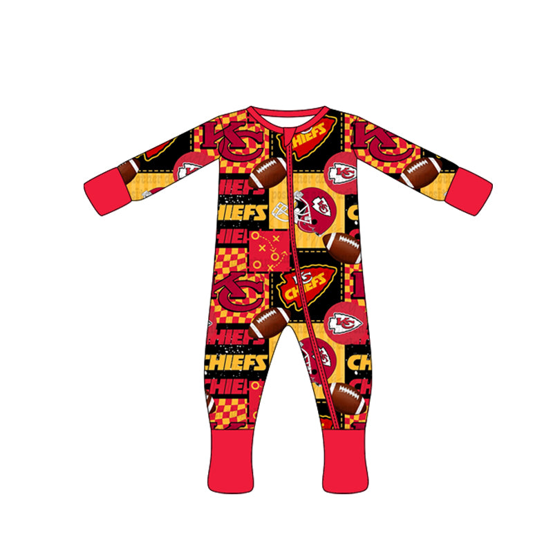 (Custom Design Preorder MOQ 20 Each Item)Team's Chiefs Print Family Bamboo Matching Clothes