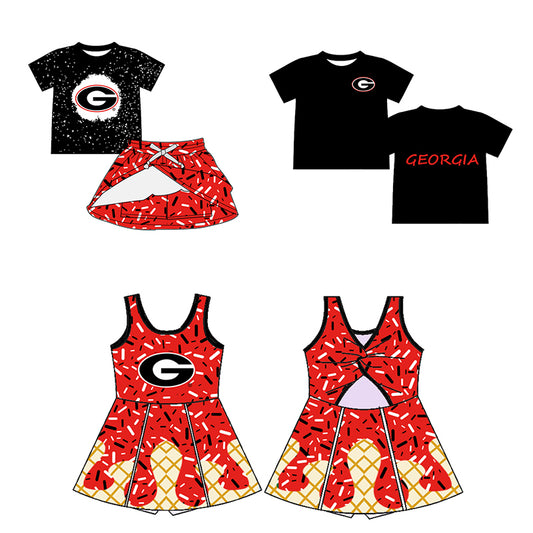 (Custom Design Preorder MOQ 5 Each Item)Team's Georgia Print Family Matching Clothes