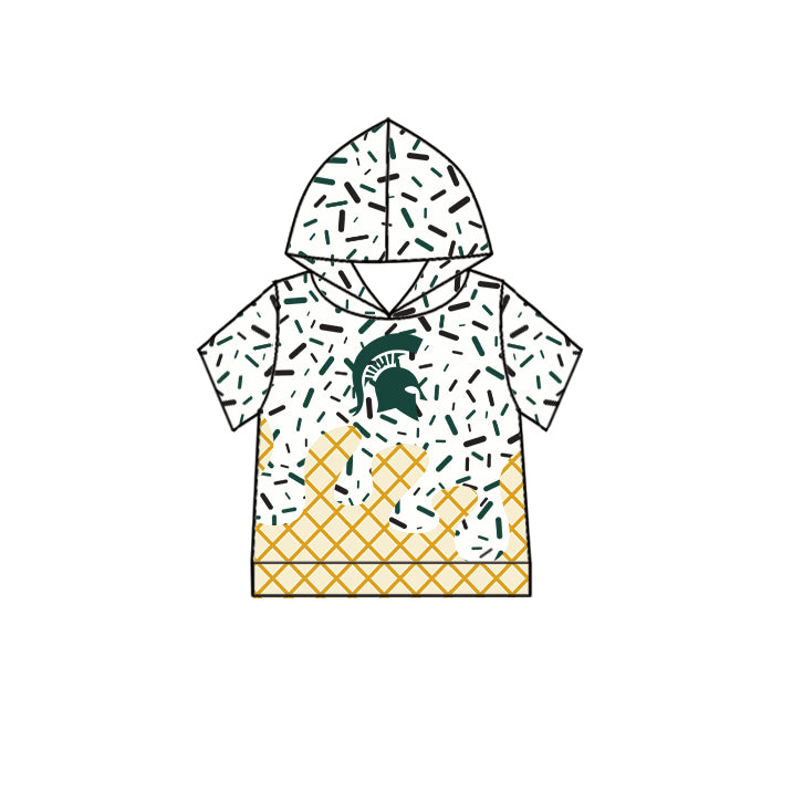 (Custom Design Preorder MOQ 5 Each Item)Team's Spartans Sprinkles Print Sibling Matching Clothes