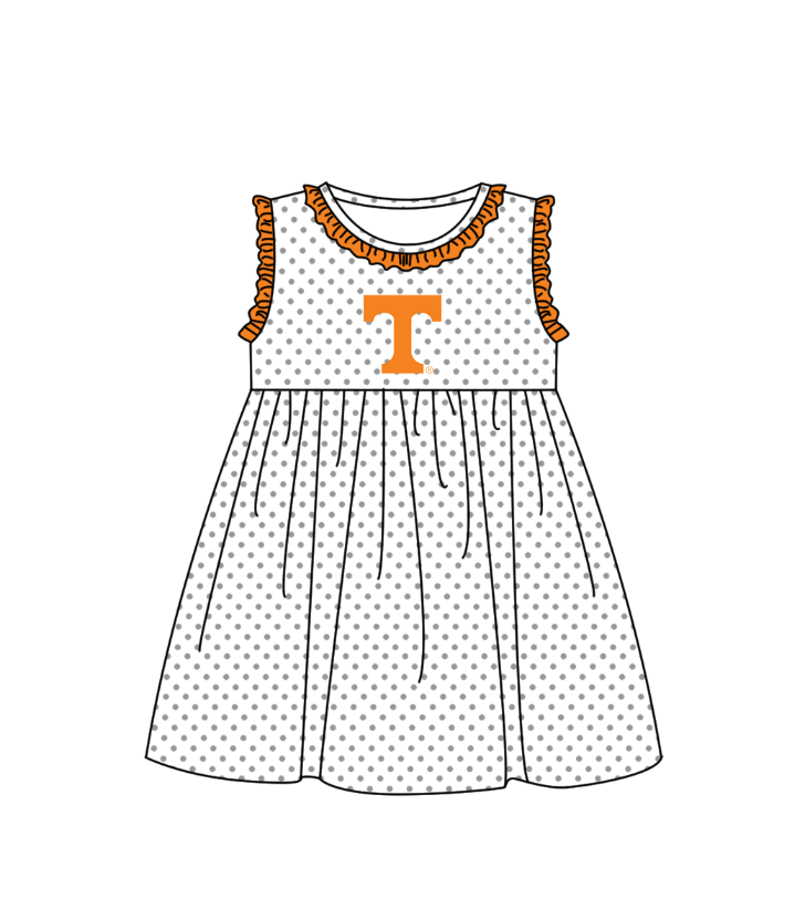 (Custom Design Preorder MOQ 5 Each Item) Team's Tennessee Print Kids Summer Matching Clothes Sibling Wear