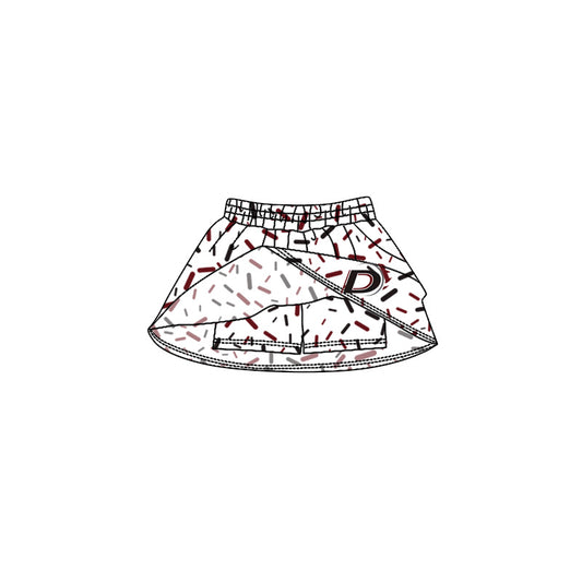 (Custom Design Preorder MOQ 5 Each Item) Team's De Leon Sprinkles Print Summer Bottom Skirts Shorts Mom and Me Matching Clothes