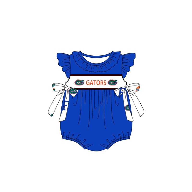 1.7(Custom Design Preorder MOQ 5 Each Design) Team's GATORS Print Kids Summer Matching Clothes Sibling Wear