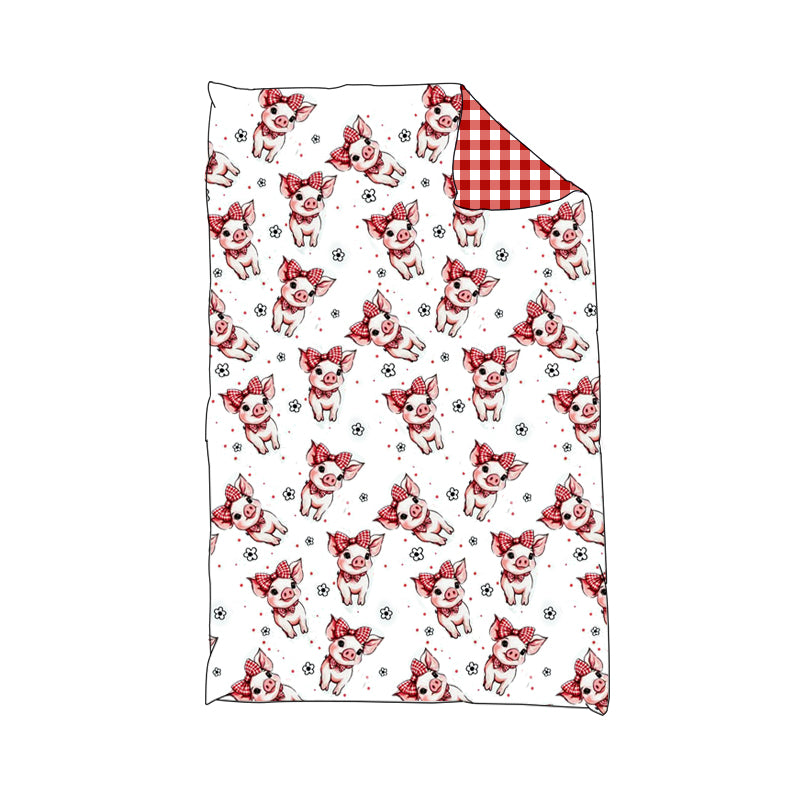 (Custom Design Preorder MOQ 5 Each Design) Pig Flowers Print Family Summer Matching Clothes