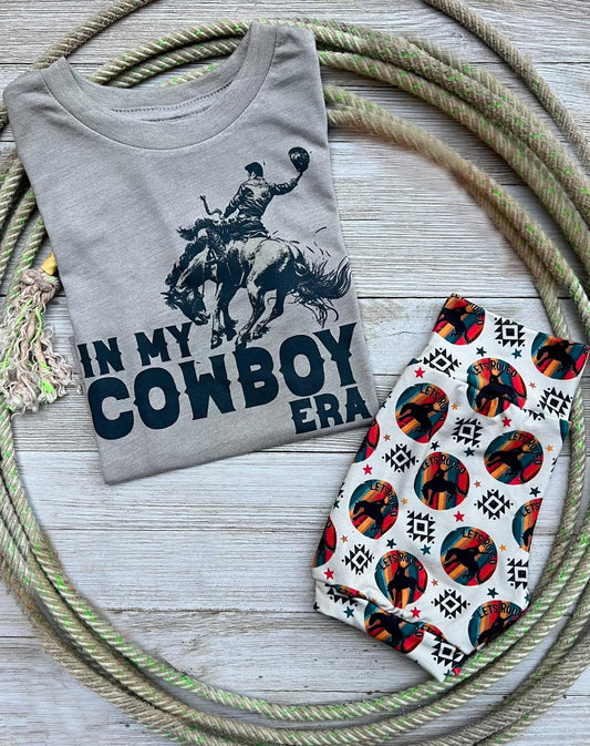 (Custom Design Preorder MOQ 5) Let's Rodeo Aztec Shorts Boys Western Clothes Set