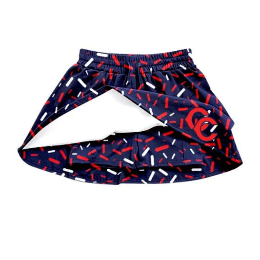 (Custom Design Preorder MOQ 5 Each Item) Team's CC Navy Sprinkles Print Summer Bottom Skirts Shorts Mom and Me Matching Clothes