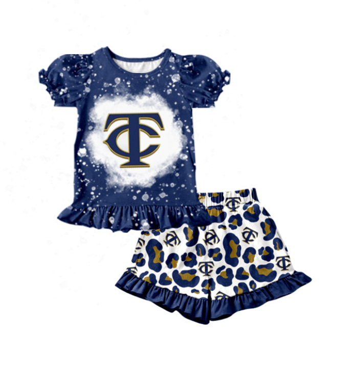 (Custom Design Preorder MOQ 5) Team's TC Print Girls Summer Clothes Set