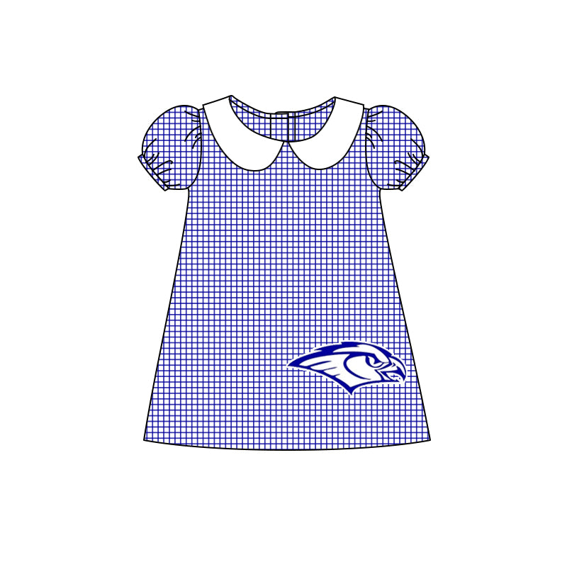 (Custom Design Preorder MOQ 5) Team's WARHAWKS Print Girls Knee Length Summer Dress