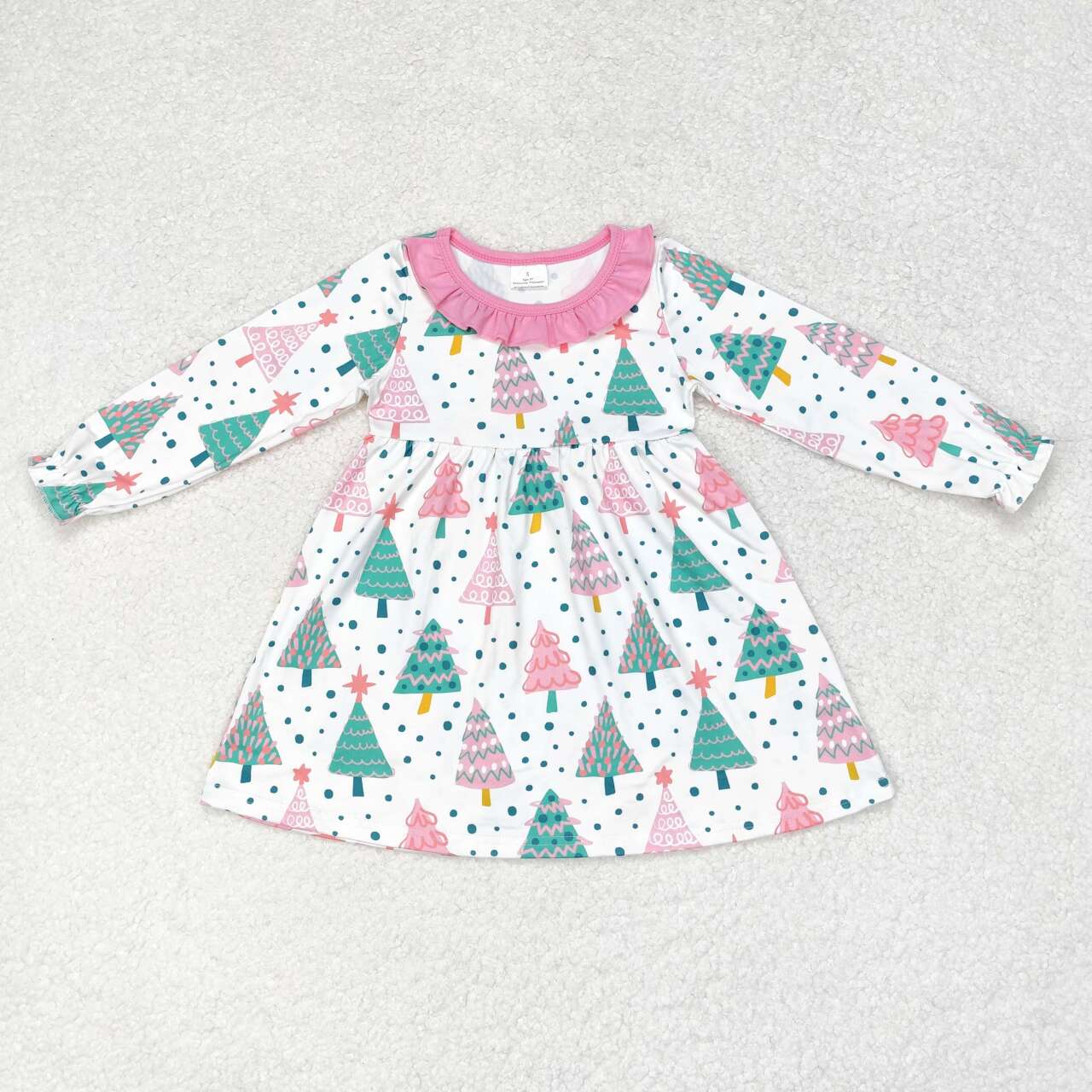 Christmas Tree Pink Print Sisters Christmas Matching Clothes